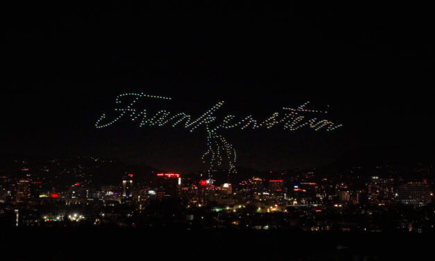 ‘Frankenstein’ Sightings Grip Hollywood With Halloween Weekend Lightning Drone Storms